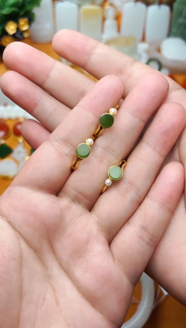 【闪购商品】和田玉戒指银S925镶嵌多样性拍一发一