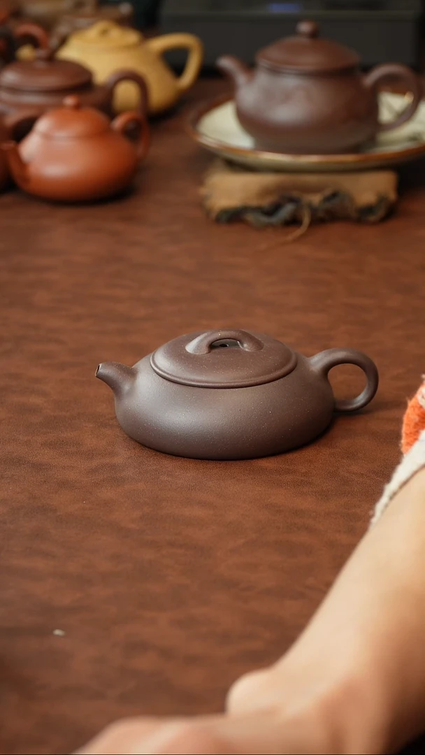 茶壶紫砂原矿宜兴紫砂茶壶无尘150cc