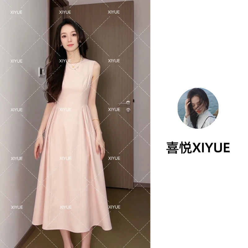 法式抽皱收腰气质轻奢温柔系连衣裙 L9171