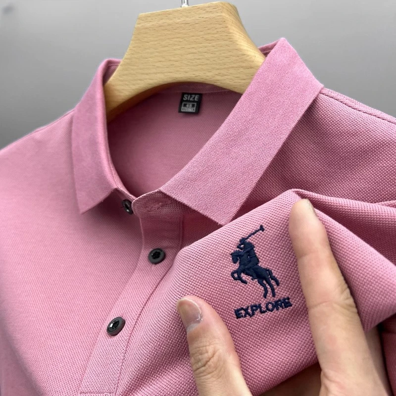 ZaSaFran夏季丝光棉男士短袖POLO衫保罗休闲体恤上衣新款简约T恤