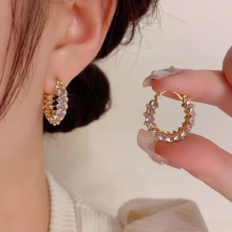 铜合金耳饰 气质轻奢百搭简约简约优雅精致网红设计师耳环F3157