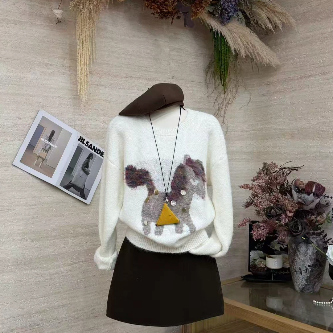 【烫头马】法式慵懒风显瘦毛衣-5771