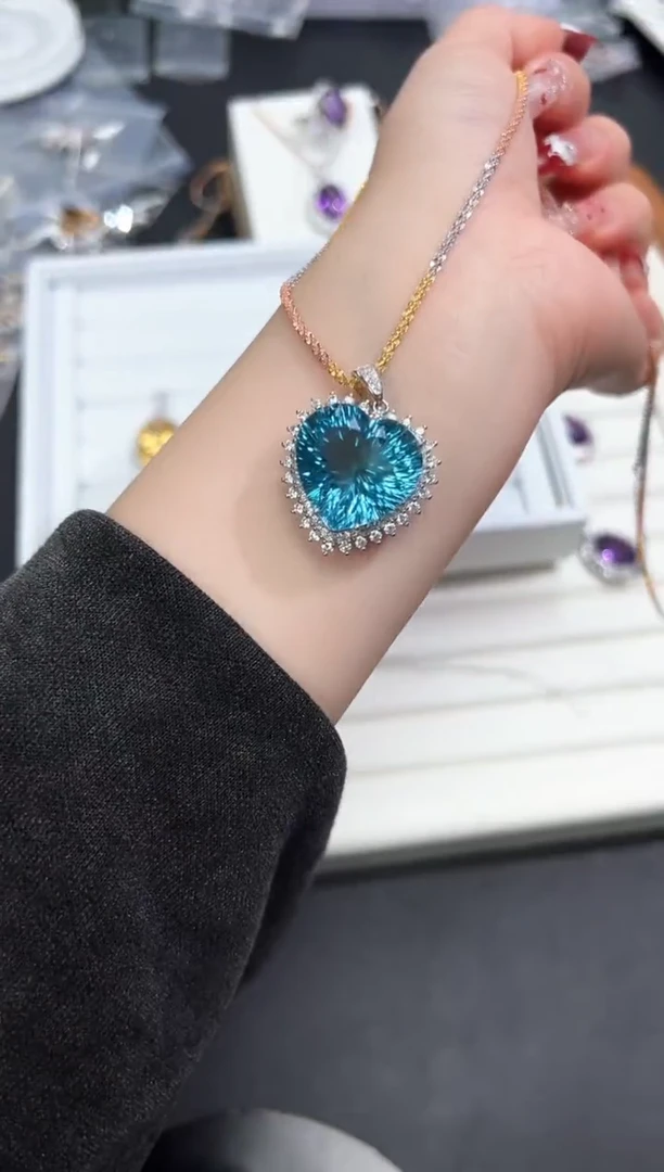 【闪购商品】托帕石吊坠(不含链)银S925镶嵌85o多样性发其一/1个