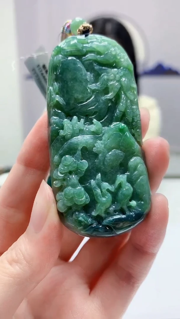 【闪购商品】定制翡翠未镶嵌0405zm-毛货挂件66