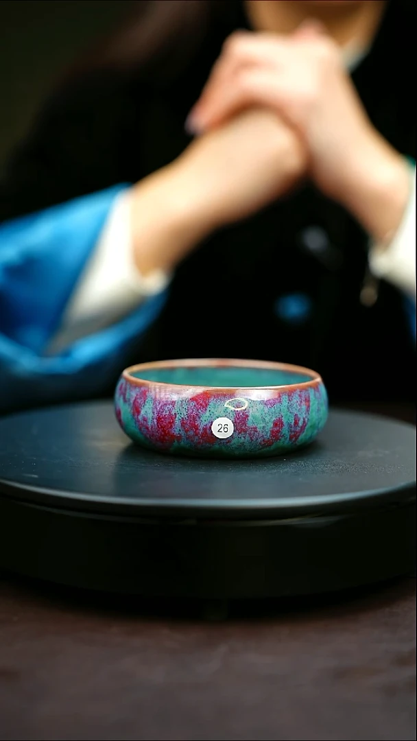 26#原矿钧瓷炉钧釉普洱杯