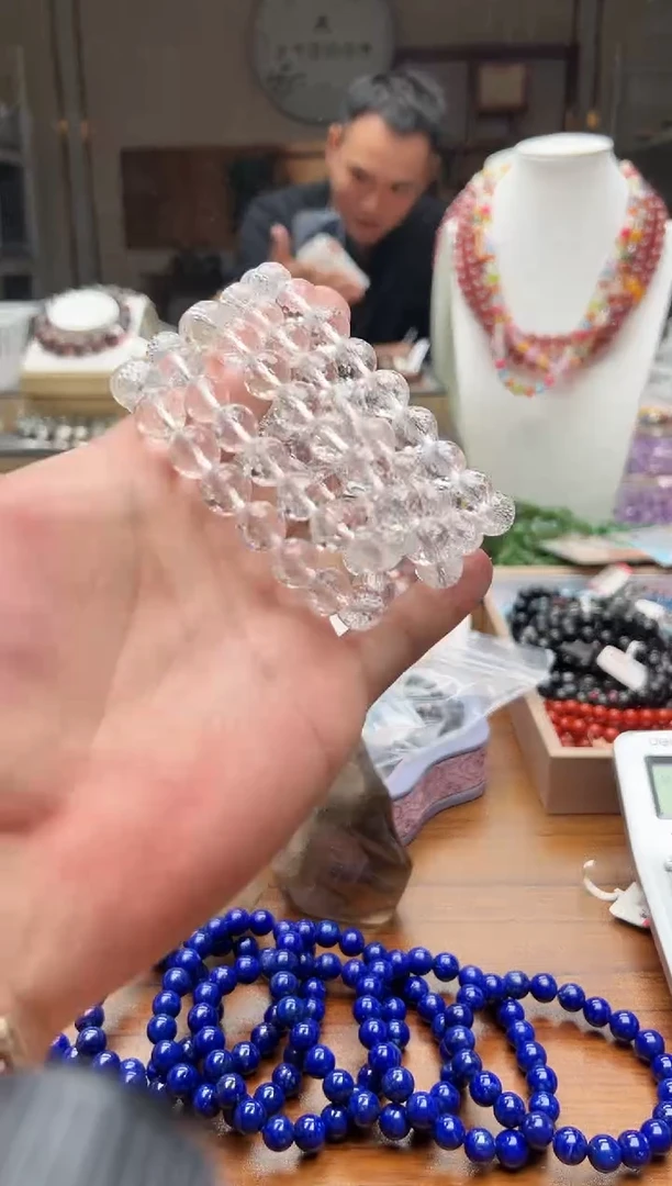 未镶嵌手链水晶白水晶128刻面 卡10+ 多样性发一