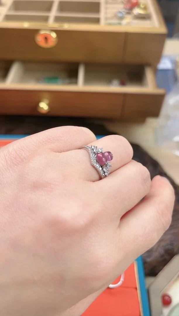 【闪购商品】碧玺戒指银S925镶嵌小葫芦戒指