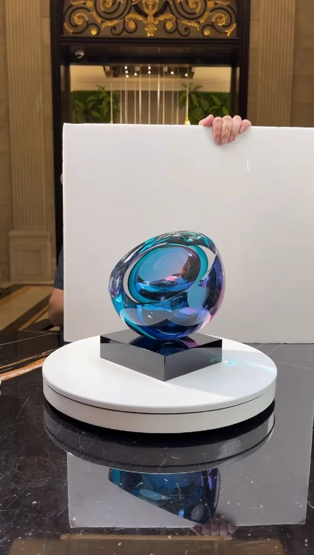 【闪购商品】摆件光之回声AJ06015+14*16黑底座