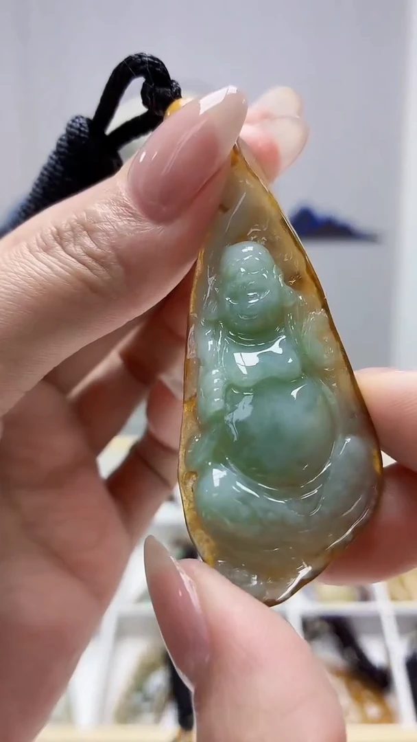 未镶嵌定制翡翠5028MM-毛货挂件42