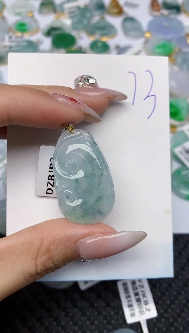 【闪购商品】翡翠颈饰18K金镶嵌 天然翡翠A货