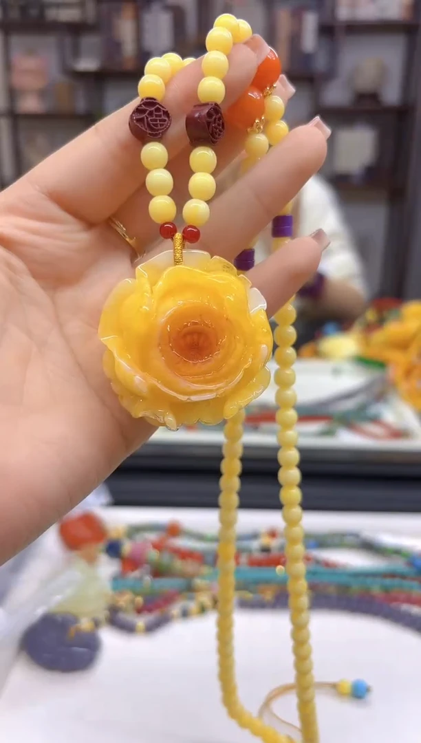 【闪购商品】蜜蜡毛衣链未镶嵌M635