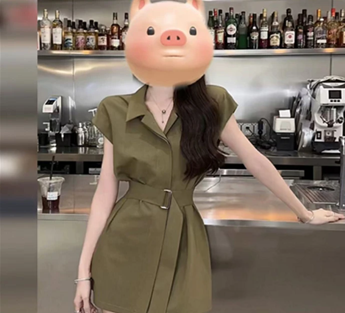 小个子高端精致衬衫连衣裙子女夏季2025新款法式套装1194