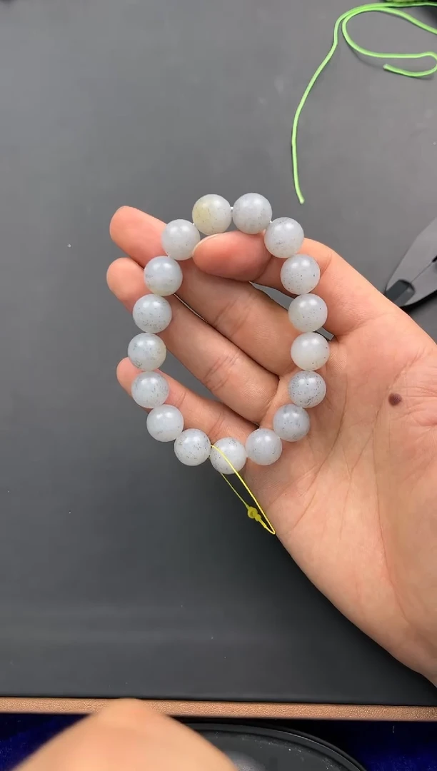 未镶嵌手串和田玉和田青花手串卡12微色差