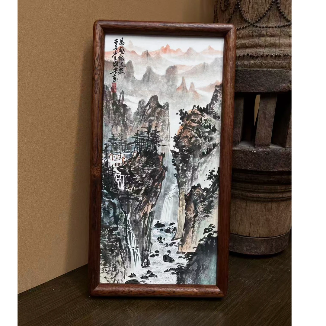 《万壑依流泉》18×35山水装饰画