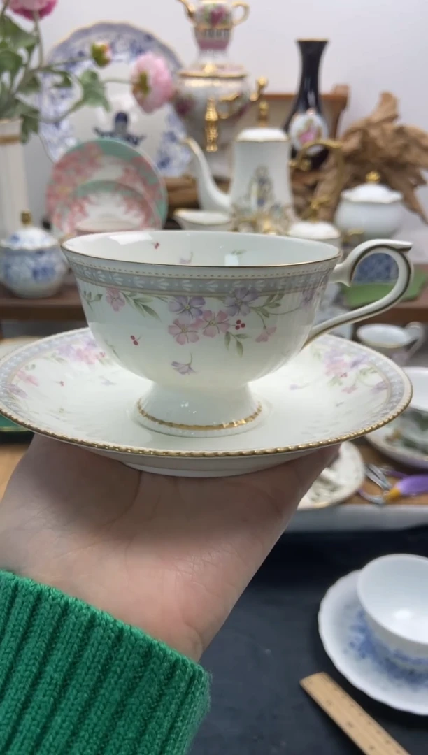 瓷片全新鸣海咖啡杯谨慎参拍，防伪帖撕毁无售后