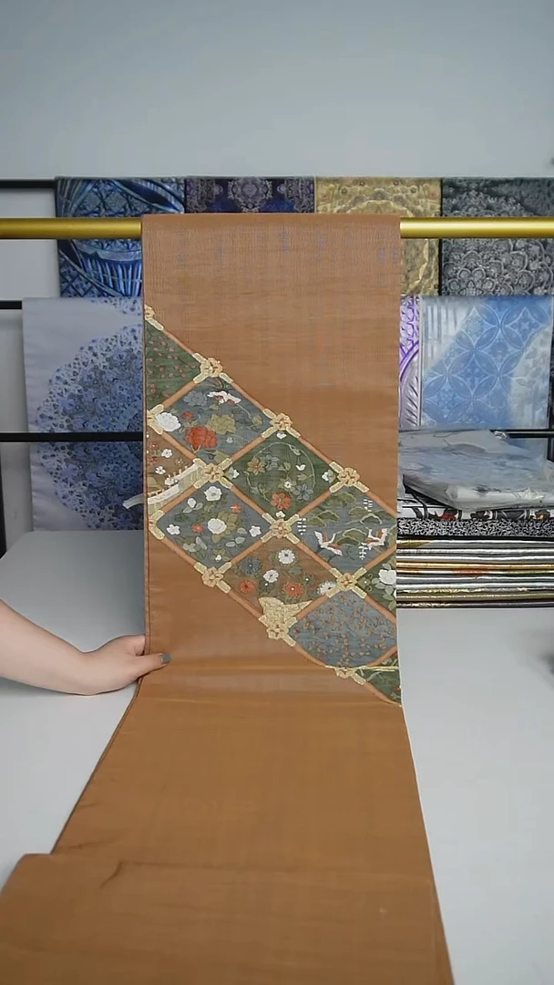 织绣114两通团花缂丝特价