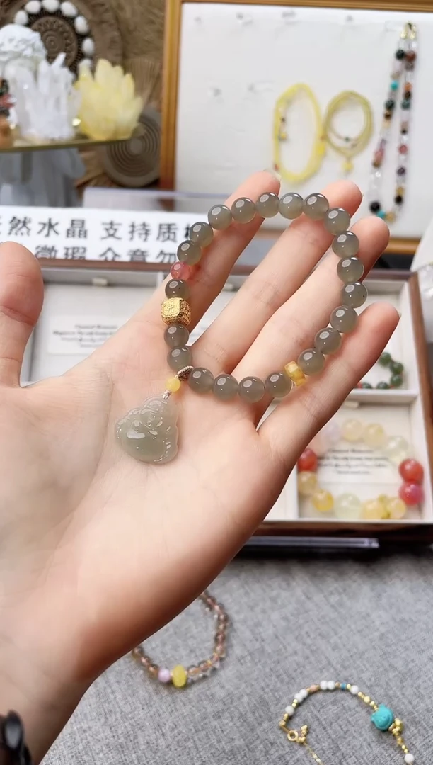 未镶嵌手串和田玉沐****果烟紫佛公