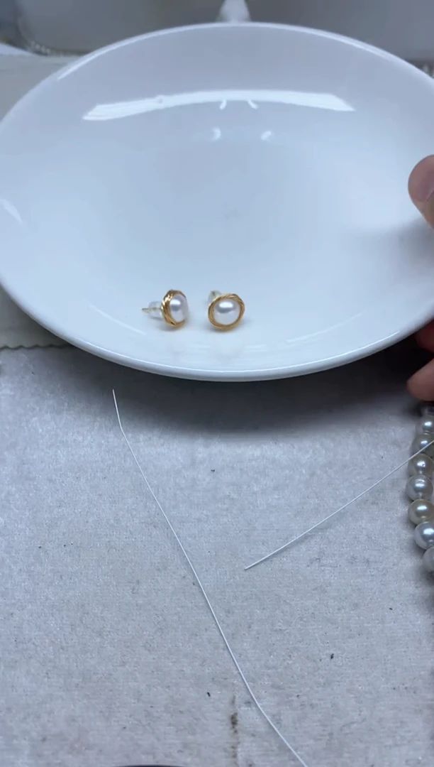 未镶嵌淡水珍珠耳饰24