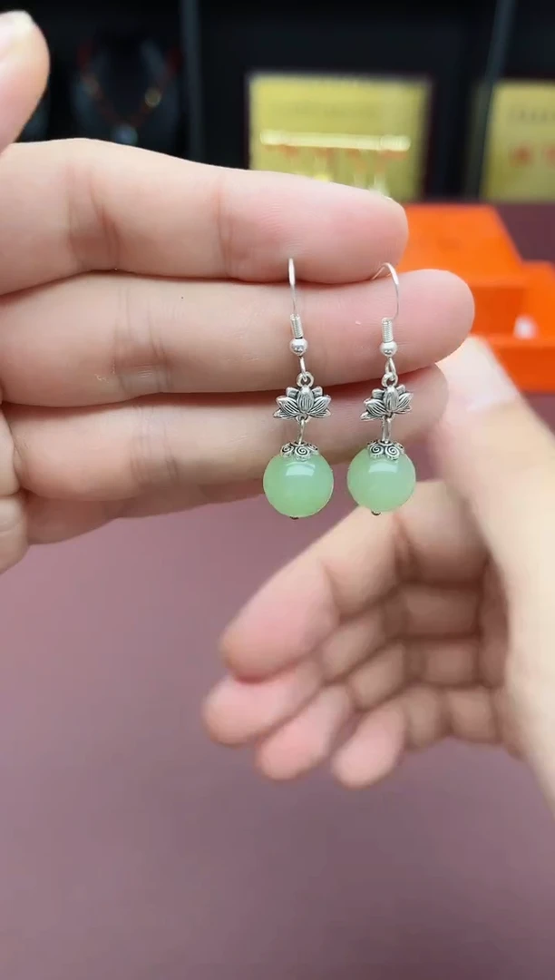 玛瑙/玉髓耳饰银S925镶嵌427000