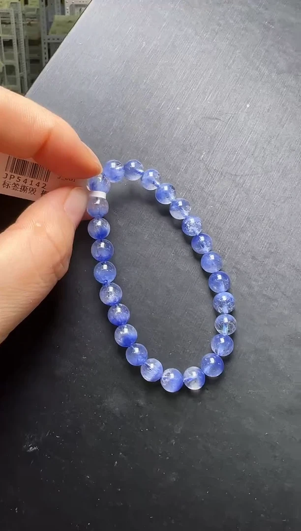 未镶嵌手串水晶蓝线石手串7mm+ JP54142