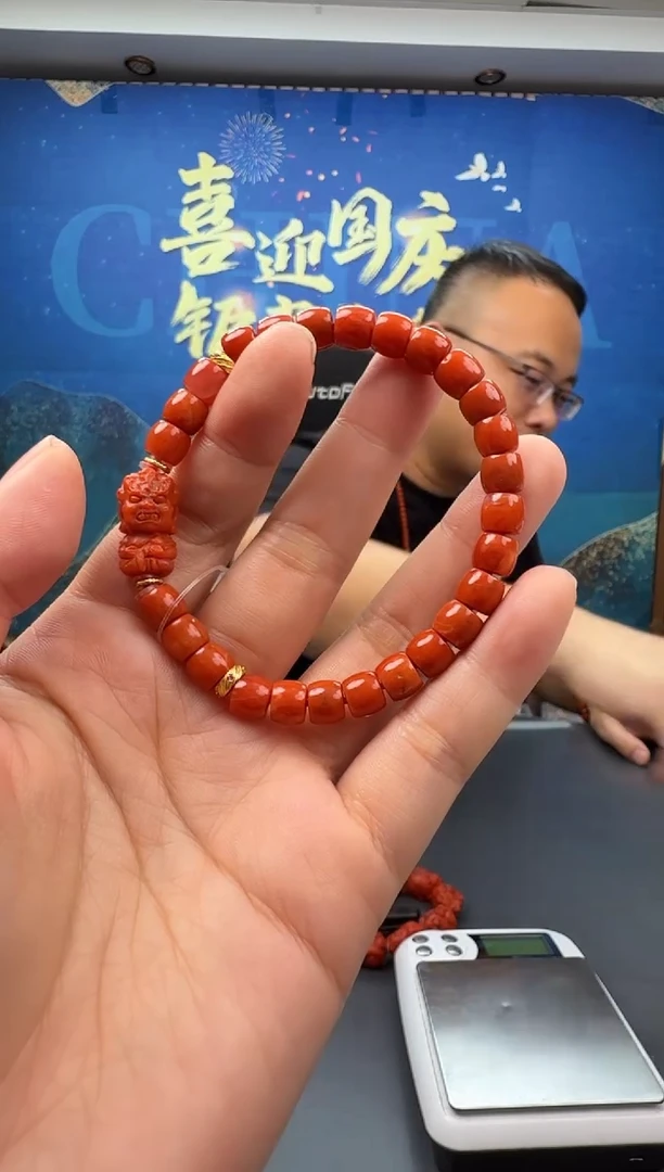 未镶嵌手串南红玛瑙002ZB0925产品一个