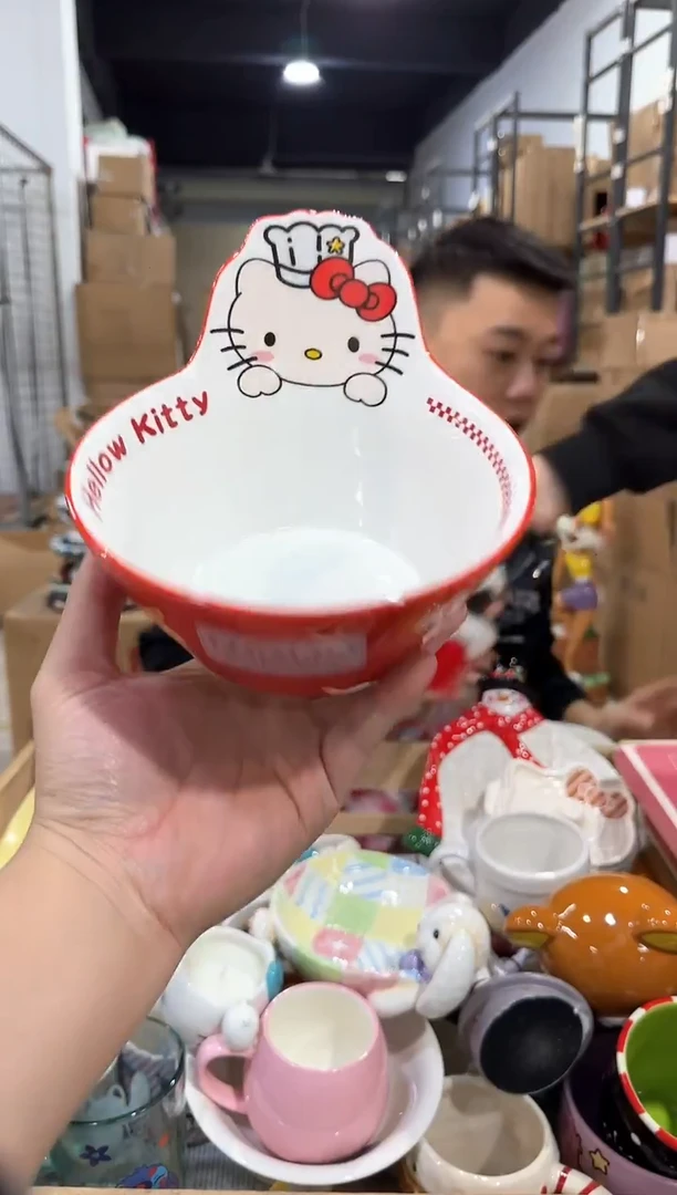 瓷片原盒kt猫沙拉碗