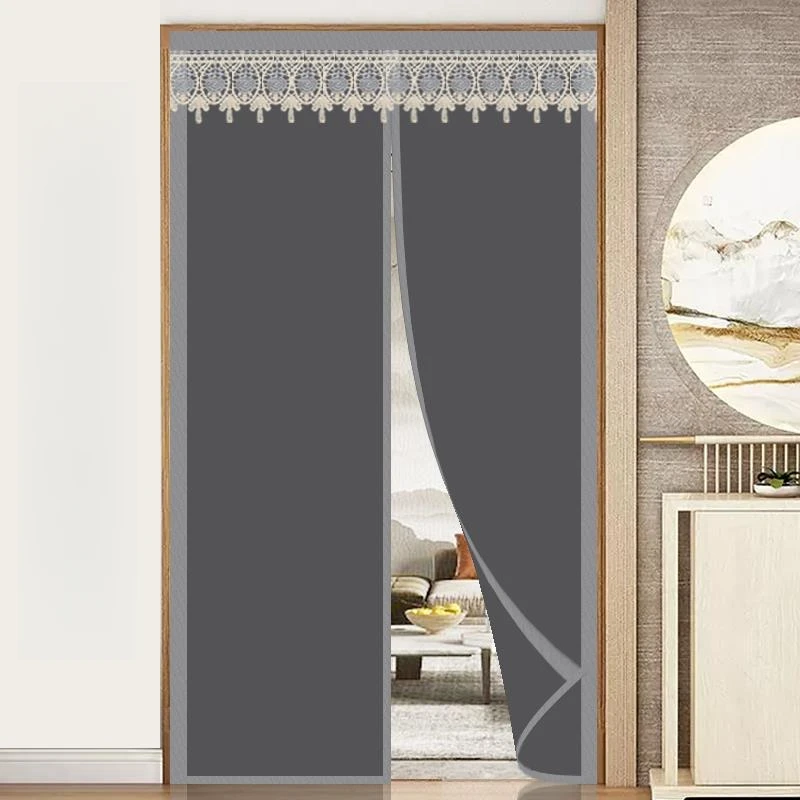 中式布艺遮挡隐私门帘防蚊家用卧室高级感空调隔断帘遮光防尘遮丑