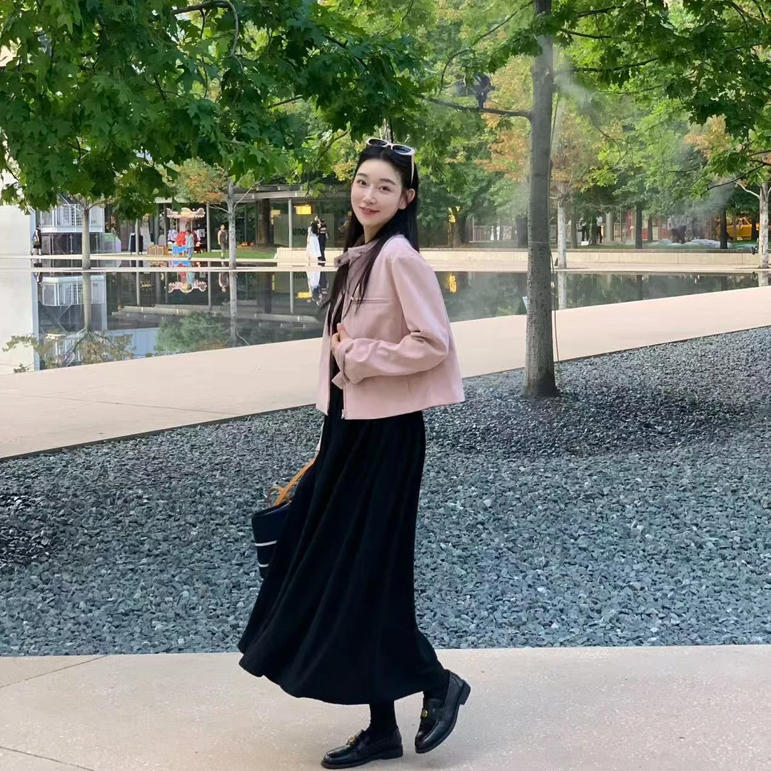 OUDOCKEE 鸥鸥【粉皮衣】高级感立领时髦潮牌短款外套 PACE754T