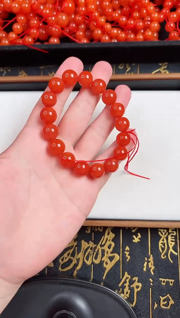 未镶嵌手串南红玛瑙保山杨柳滴水洞亮光高品12+
