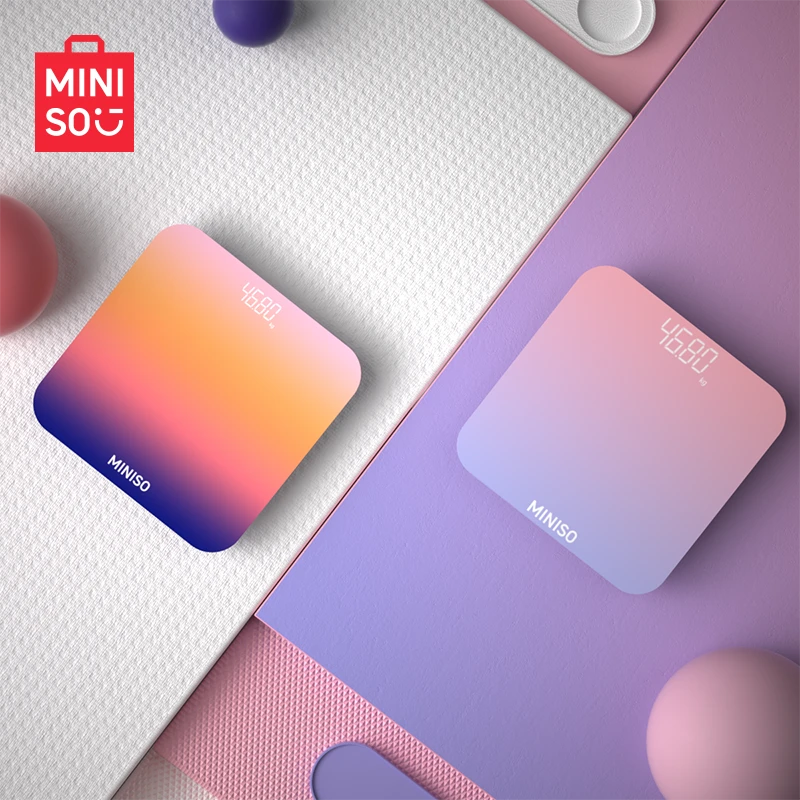 MINISO名创优品体重秤家用充电多功能蓝牙彩色高精度体脂称电子称