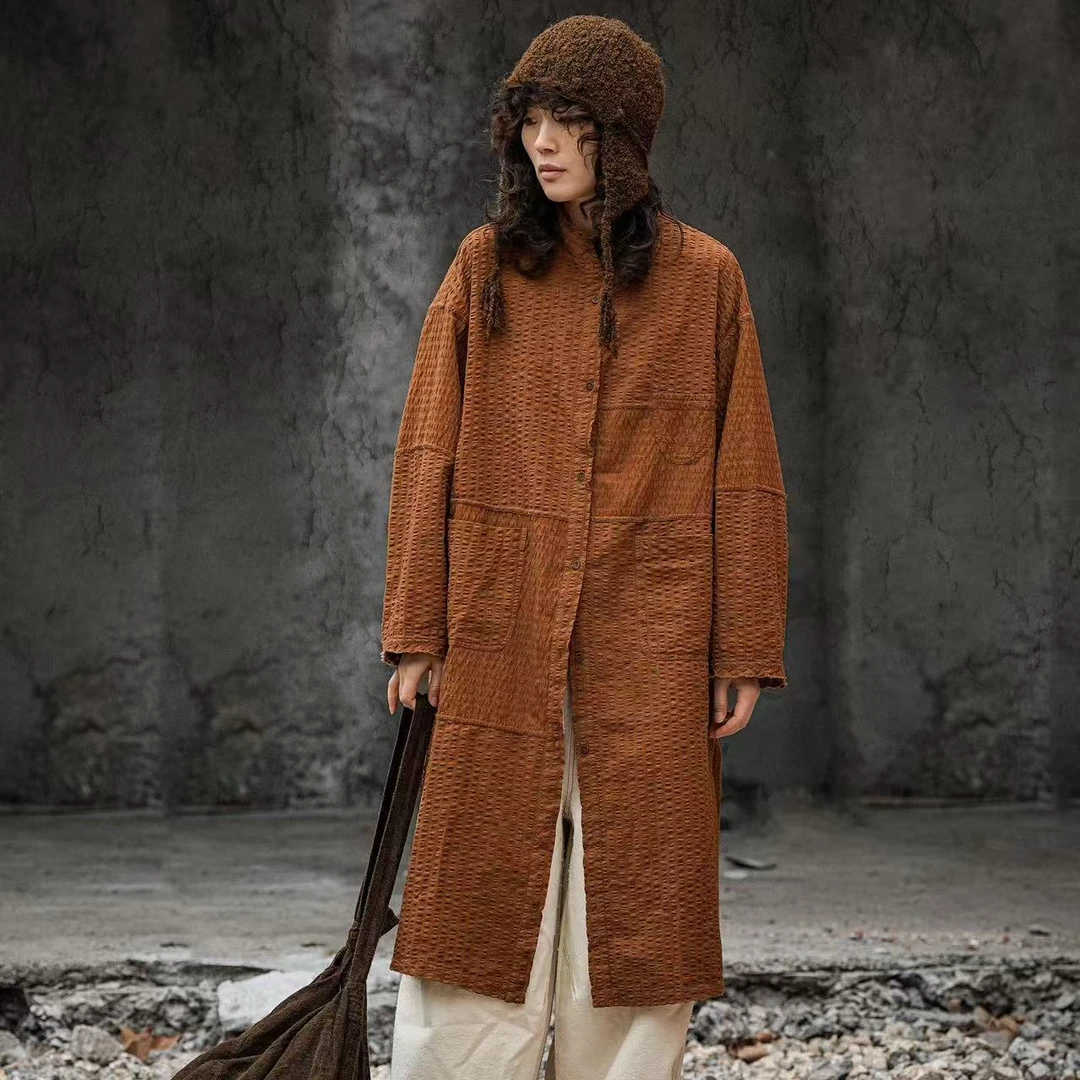 【大漂亮推荐】疯子张2025春季新款休闲百搭时尚长衫#08440