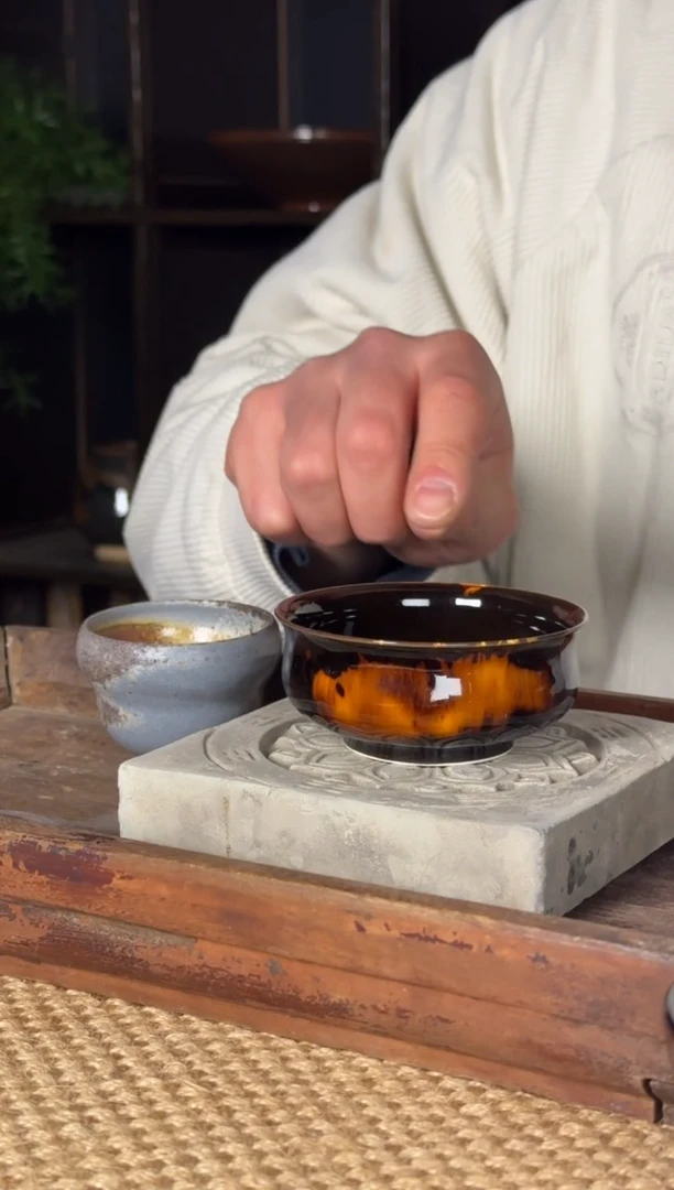 平阳窑手作玳瑁釉小炉式杯