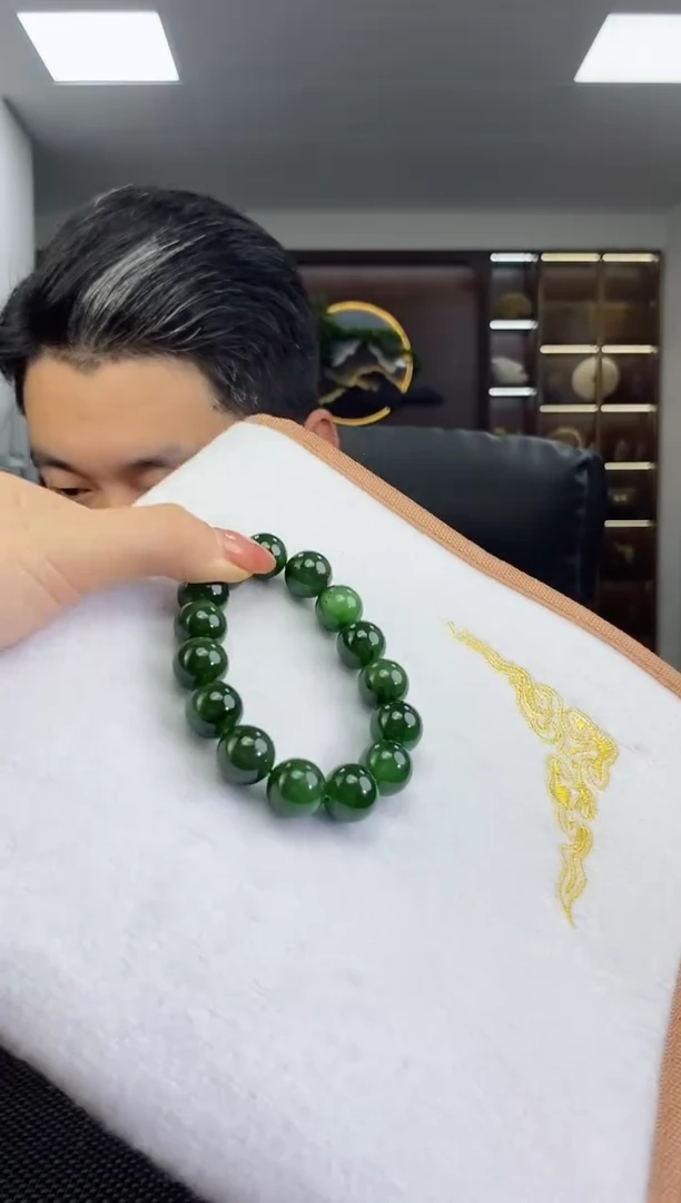 【闪购商品】和田玉手串未镶嵌圆珠卡14