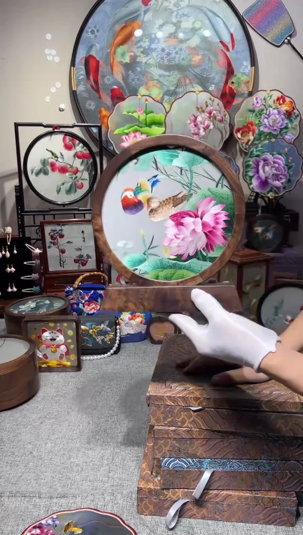 织绣纯手工苏绣双面绣