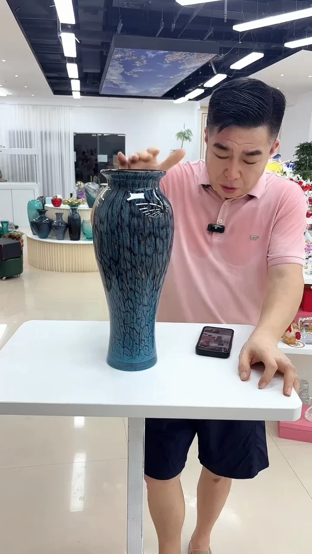 琉璃手工艺品外贸尾货花瓶070