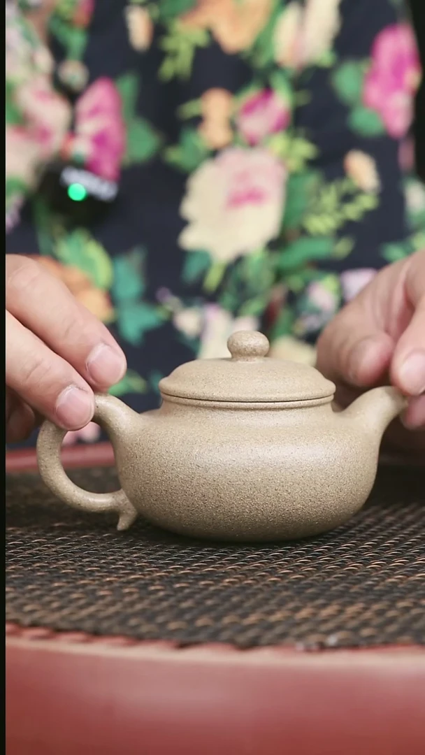 茶壶紫砂松花青段仿古200CC