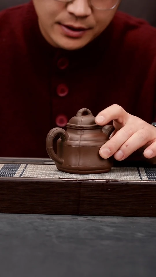 【闪购商品】紫砂茶壶紫泥四方竹鼎