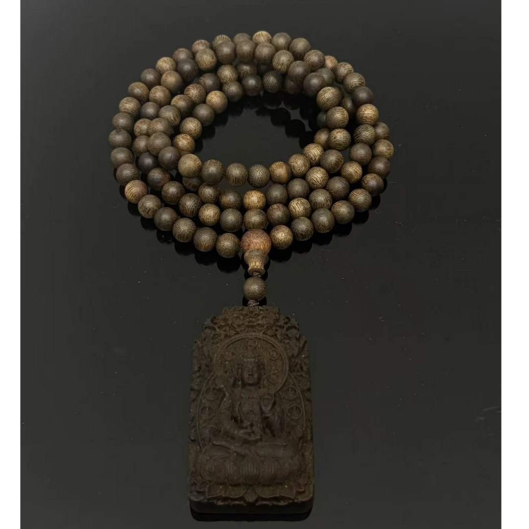 S21沉香【文莱黑奇楠沉水吊牌多圈】8.5mm-收藏级—NJ5880210514-16