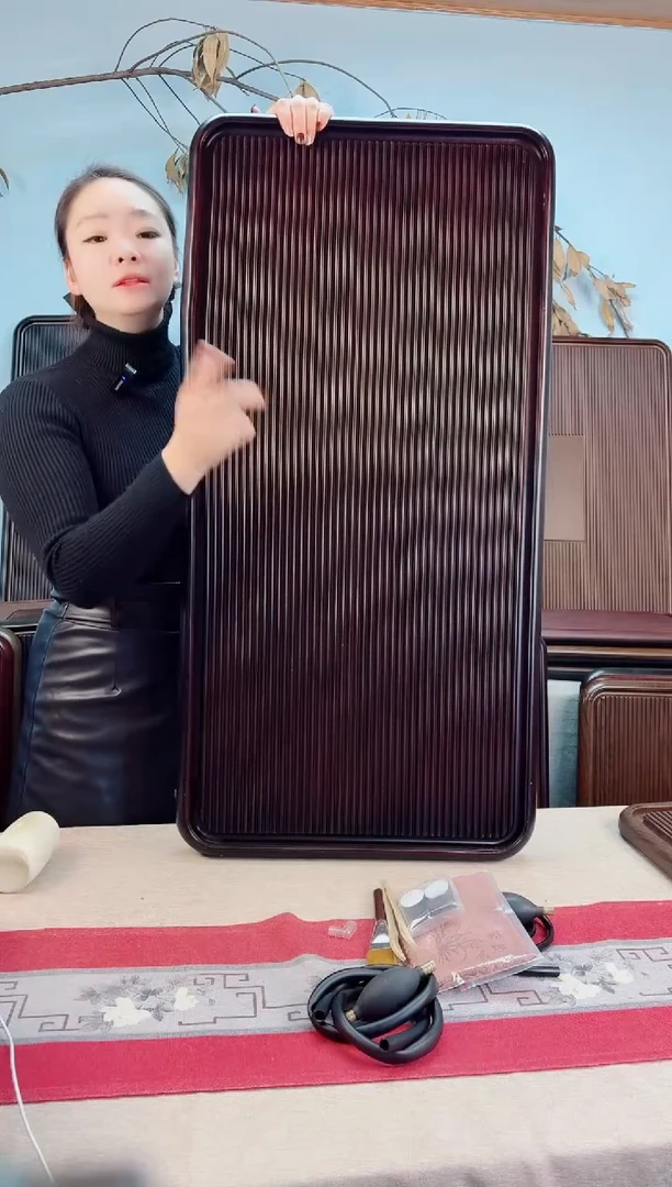 千川胡桃色茶盘100*50*5