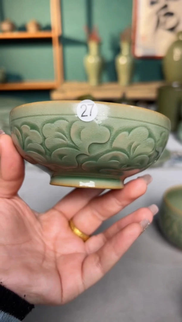 【闪购商品】其他纯手工内外双刻牡丹普洱杯