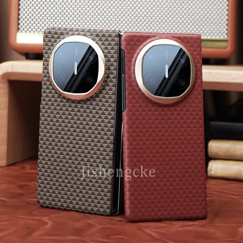 适用华为MateX6手机壳碳纤维纹matex5高档商务x3典藏版超薄复古硬