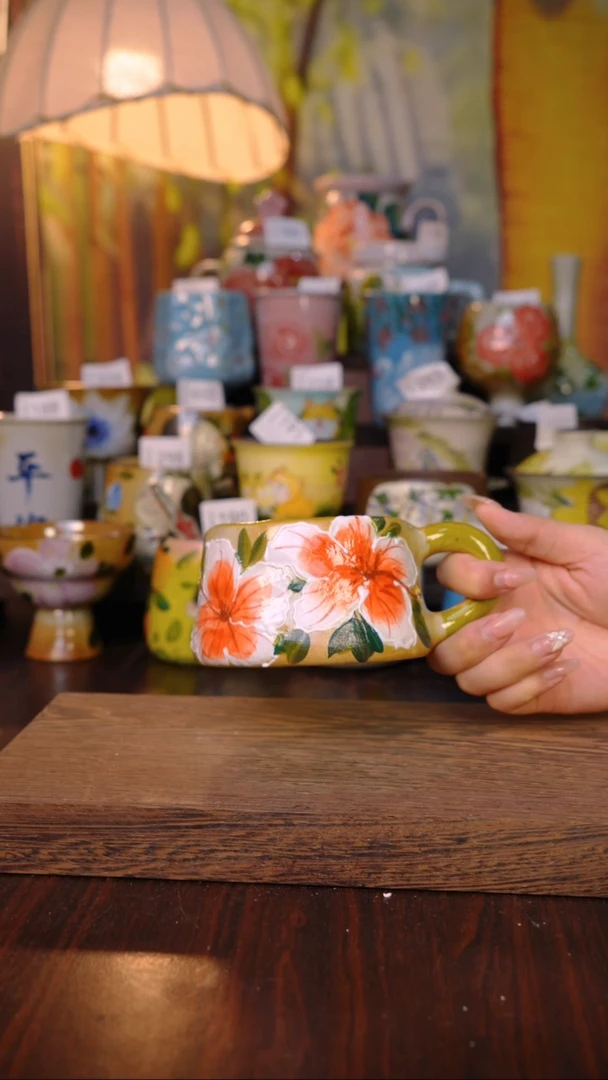 摆件泥垚手作 景德镇手工手绘器物