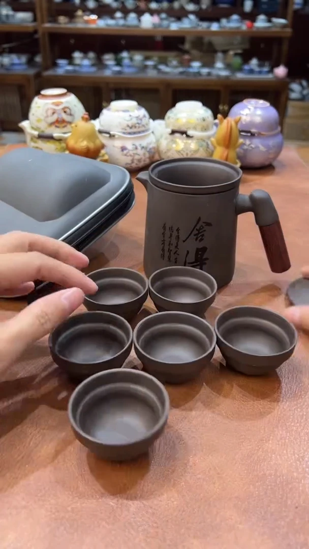 真的很便宜会开片的旅行茶具