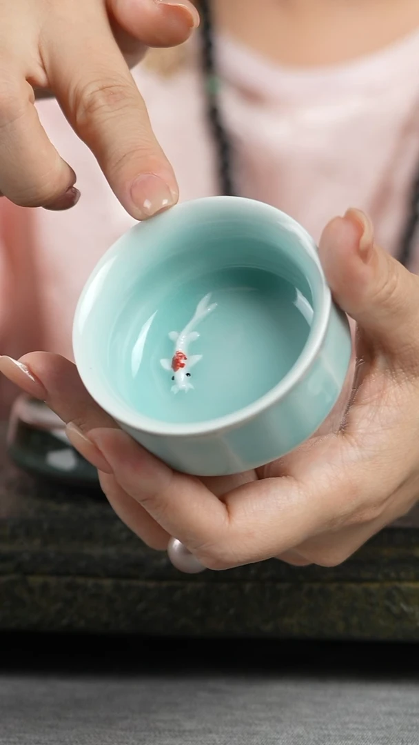 如鱼得水粉青主人杯