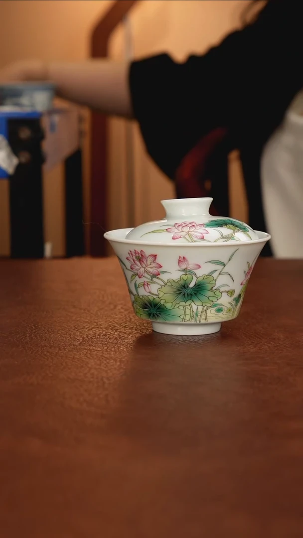 景德镇瓷器，青花瓷手绘茶具~