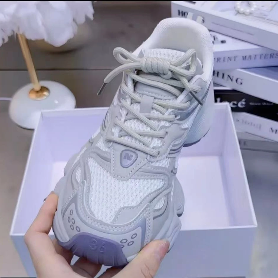 老爹鞋女2025年春夏季新款时尚百搭潮流网面透气厚底时尚运动鞋