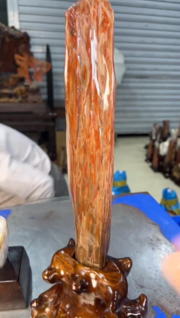 未镶嵌摆件硅化玉35