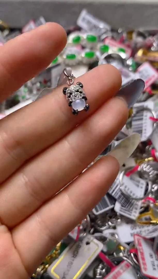 银S925镶嵌戒指翡翠百内无证书