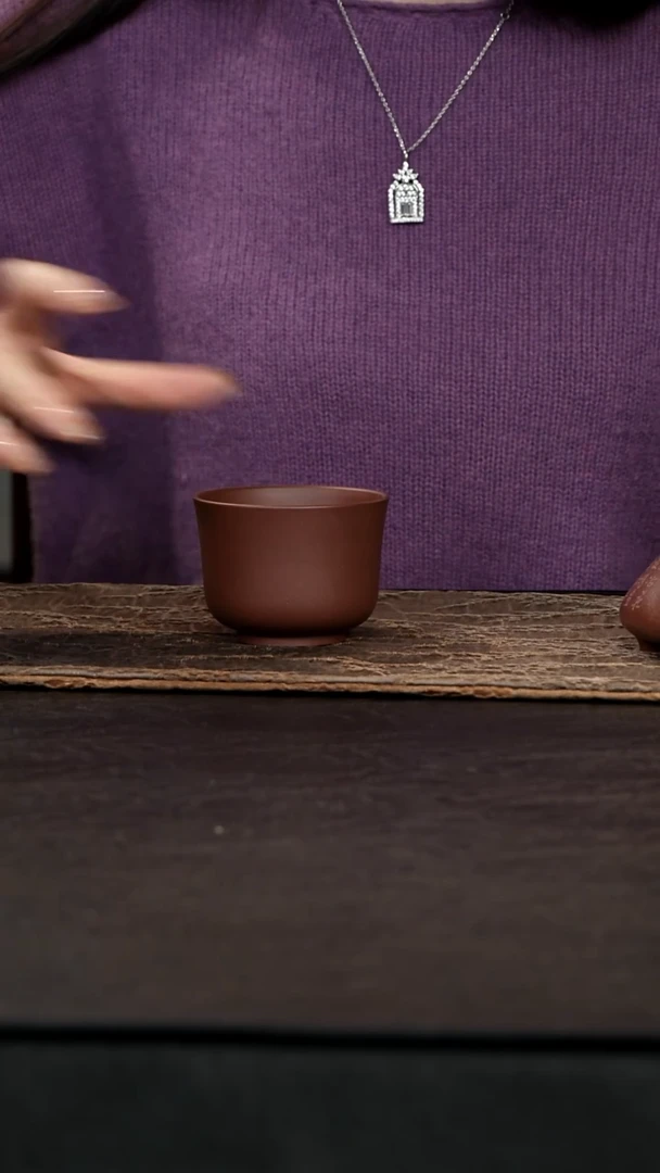 茶壶紫砂品茗杯紫泥120cc