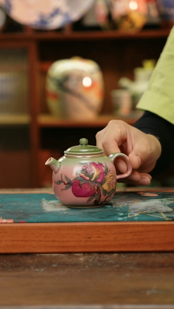 瓷片景德镇纯手工釉下彩精品茶具水杯